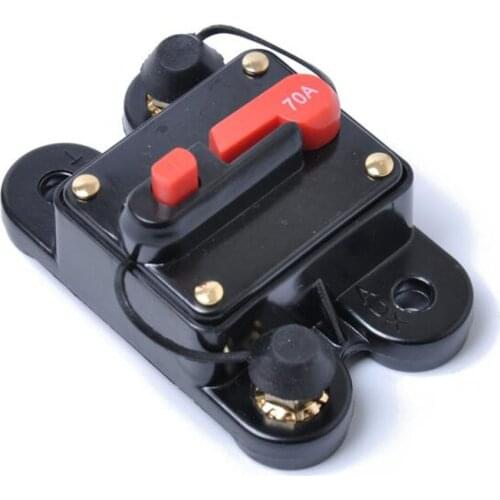 DC 12V-42V 80A-250A Circuit Breaker Car Audio Inline Overcurrent Protection Manual Reset With Waterproof Protective Cover