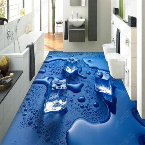 Beibehang Custom fashion three-dimensional waterproof pvc classic wallpaper stone path cobblestone petals 3D floor papier peint