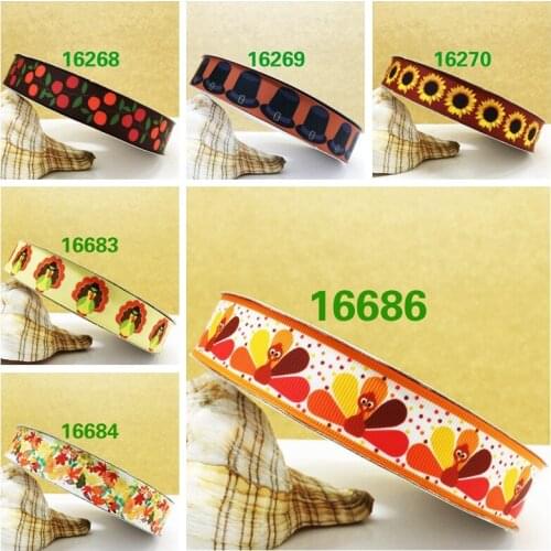 Free shipping 50 yard cartoon printed grosgrain ribbon 16686
