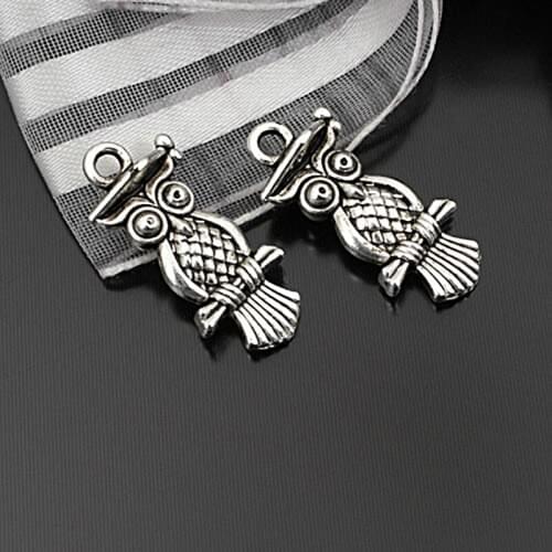 C195)50 pieces 22x10mm Antique Silver Zinc Alloy Owl Charms Pendants Diy Jewelry Findings Accessories Wholesale