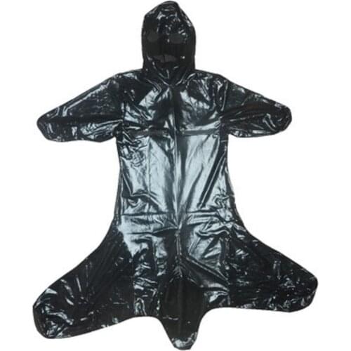 Black Convict Patent-Leather Onesie Full Body Cover Bodysuit Faux Leather Jumpsuit Sexy Lingerie DS stage Erotic Tight Gay Wear