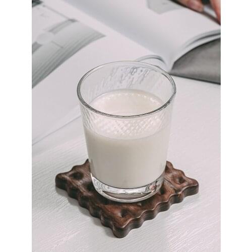 Japan Style Cookie-shaped Wooden Cup Mat Heat-resistant Tea Coaster Anti Scalding Non-Slip Tablemat Home/Kitchen Decoration