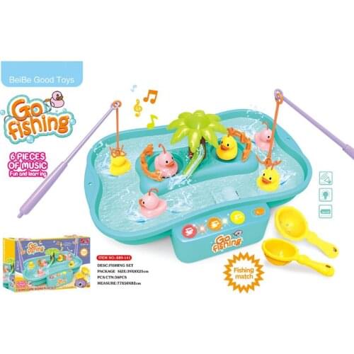 Childrens Water Toys Fishing Platform Electric Music Lighting Water Cycle Game Kids Gifts