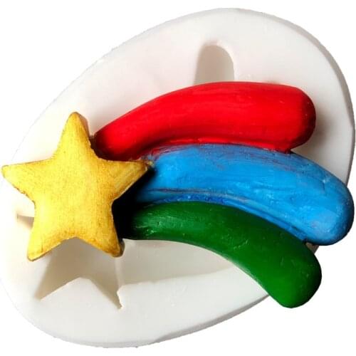 Meteor Star Form 3D Silicone Cake Mold Fondant Cake Decoration Mould Pudding Jelly Candy Chocolate Mold SugarCraft