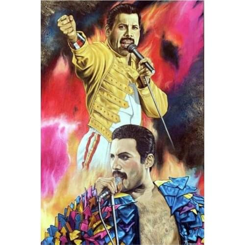 5D DIY Full Round/Square Diamond Painting Rock Singer Freddie Mercury Embroidery Cross Stitch Rhinestone Mosaic Home Decor Yy55