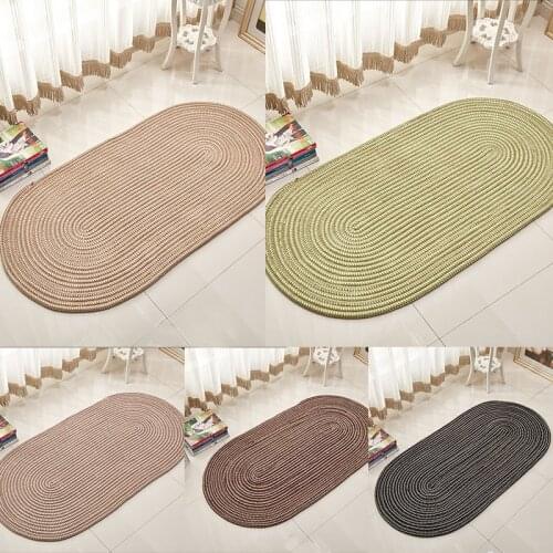 New Hand Hooked oval Carpet Solid Nordic Chair Mat Sofa Table Seat Mat For Living Room Bedroom Area Rugs Home Decorative