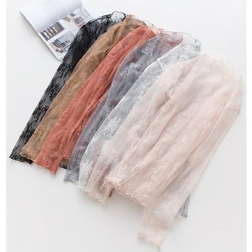 High Quallity Lace Jacket Casual Wrap Elegant Wraps Clothing Shawl Summer Women Chiffon shirt Capes Ladies Garments