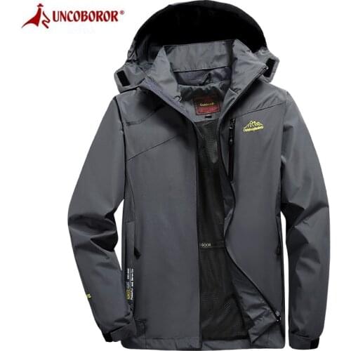 5XL Mens Jackets Waterproof Spring Autumn Casual Hooded Coat Outerwear Breathable Windbreaker Military Jacket Mountain Raincoat