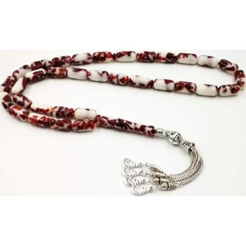 Muslim Red Rosary 33 Muslim Tasbih Eid gift prayer beads Mans Misbaha Islamic Bracelets