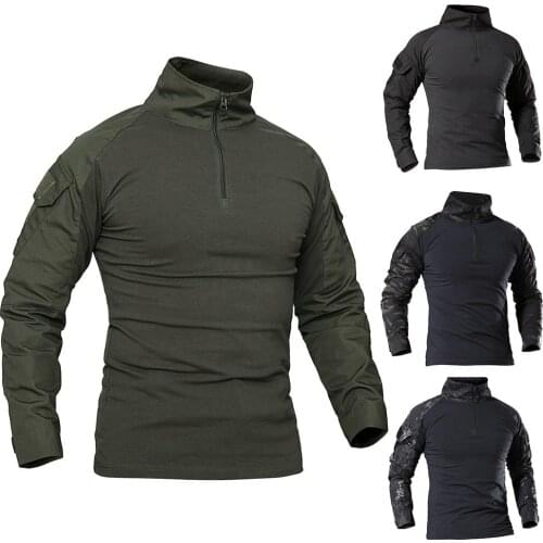 Quick Dry Military Army T-Shirt Men Long Sleeve Camouflage Tactical Shirt Hunt Combat Soldier Field T-shirts Outwear