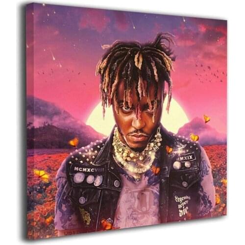 Juice wrld wall Canvas Poster Wall art design high definition printing oil painting custom wall for modern home decoration