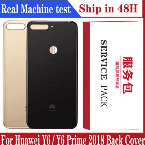 Original Back Housing for Huawei Honor Y6 prime 2018 Back Cover Battery Glass with adhesive Sticker