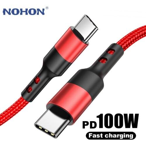 PD 100W 60W USB C To USBC TypeC Cable For Samsung A71 Xiaomi MacBook iPad 2m Wire Data Charger QC 3.0 4.0 Quick Fast Charge Cord