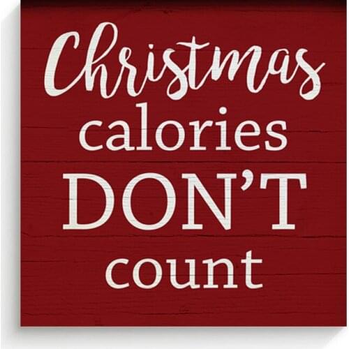 Christmas Calories Christmas Posters Canvas Paintings Wall Art Canvas Prints Pictures Kids Room Decor Home Inner Frame