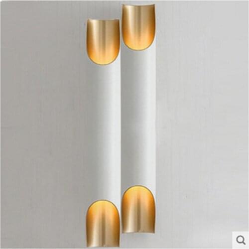 Nordic Post-modern Aluminum Wall Lamps Gold/White/Black Body Led Wall Light For Living room Bedroom Lamp Corridor Free Shipping