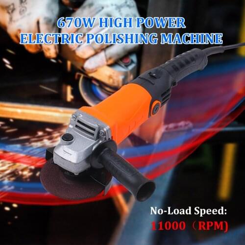 670W Angle Grinder Handheld Polishing Machine Sanding Machine Versatile Electric Grinder Cutter Machine with Adjustable Speed