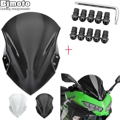 Windscreen Windshield For Kawasaki ninja 400 2018 2019 Wind Deflectors Wind screen Visor With Bolts Screws Nut Fastener