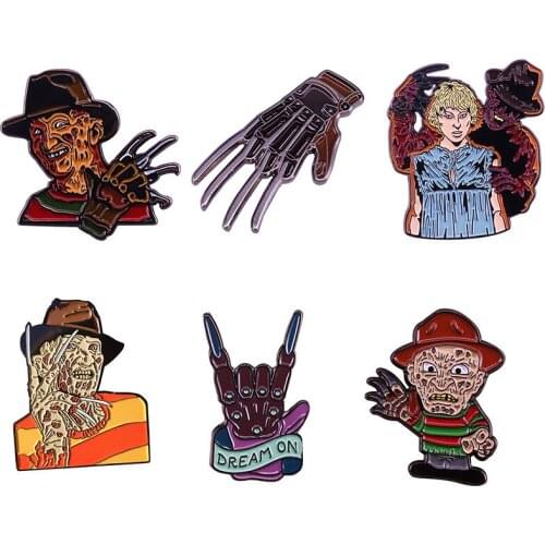 Horror Movies Hard Enamel Pins Collect Funny Anime Figure Metal Cartoon Brooch Backpack Collar Lapel Badges Fashion Jewelry Gift