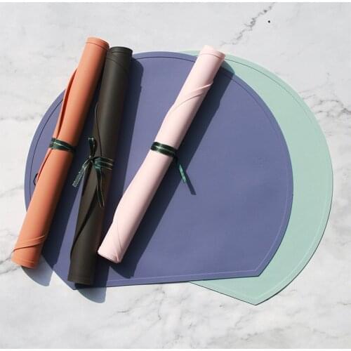 1Pc Oil Water Resistant Heat Insulation Non-Slip Tablemat Coaster Table Mats Tableware Kitchen Tool Silicone Placemat Coasters