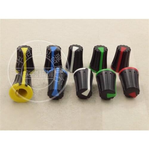 10pcs potentiometer knob cap B Black / Half - axis potentiometer cap / large width 12MM high 15.5MM