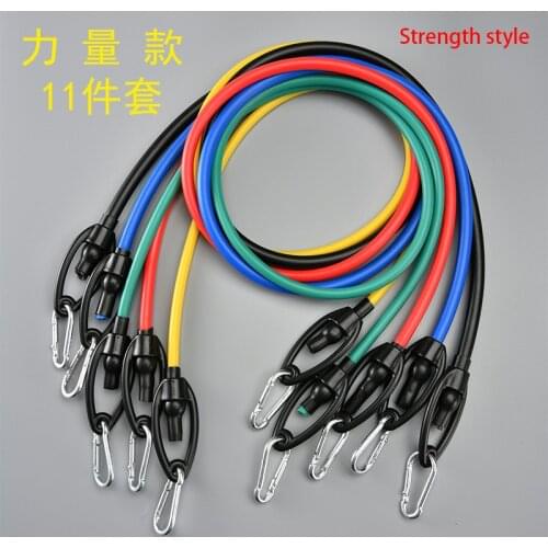 11PcsYoga Fitness Pull Rope Gym Training Rope Home Body Shaper Multifunctional Sports Fitness Device