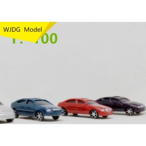 12 Pcs Painted Model Cars Building Layout Mini 1:100 Scale Building Model Car toys DIY micro scene layout train model