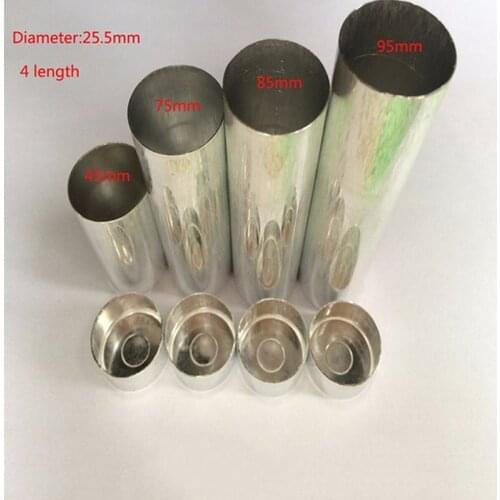50 PCS Dental Lab Aluminum Cartridge With Lip For Dental Lab Flexible Acrylic Denture Inject Acrylic Work Diameter 25.5mm