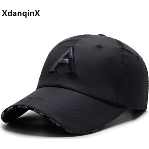 XdanqinX new fashion sports cap letter embroidery baseball cap for men women adjustable size casual mens brand caps womens hat