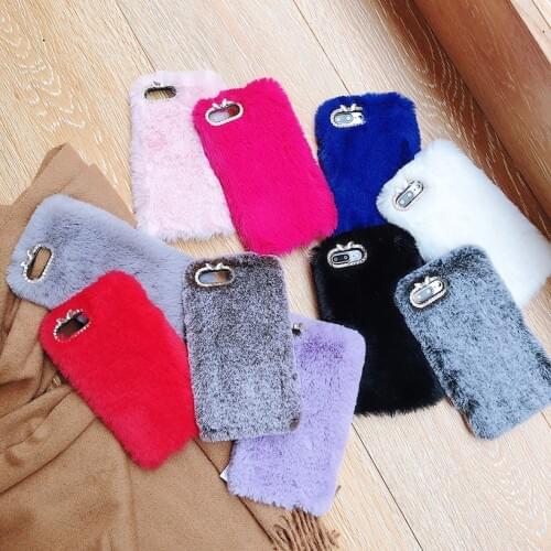 Bunny Fur Case For Asus ZE620KL ZC600KL ZB602KL ZB631KL ZB555KL ZC550KL ZB601KL Zenfone Max Pro (M2) (M1) 5 Lite Go TV Cove