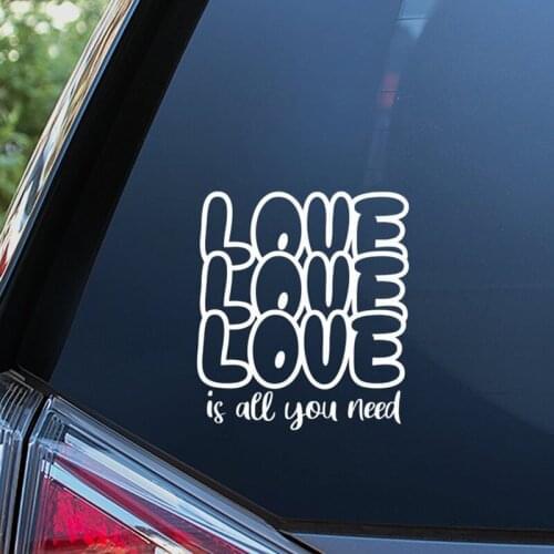 Black/Silver Love Is All You Need Decal Car Body Stickers Window Door Decal Top Quality Waterproof S417
