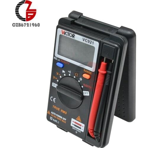 VC921 Mini Digital Voltmeter Ammeter True-RMS Auto Range Frequency AC/DC Voltage 4000 Counts Pocket Size Meter