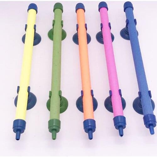 7 inch Colorful Aquarium Oxygen Pump Fresh Air Stone Bubble Bar Aquarium Fish Tank Aerator Pump Air Pump Sand Stone acuario