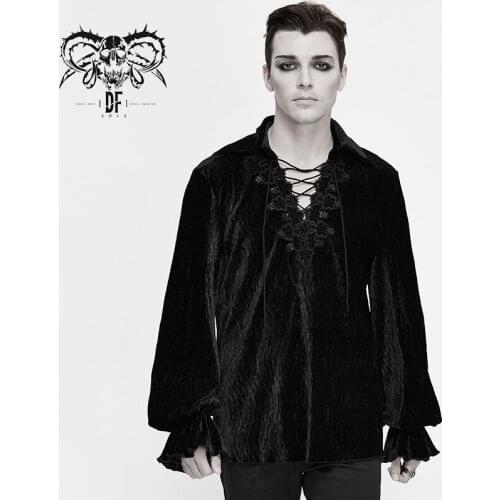 Devil Fashion Mens Gothic Vintage Long Sleeve Blouses Palace Retro Gentleman Party Evening Dinner Dress Shirt