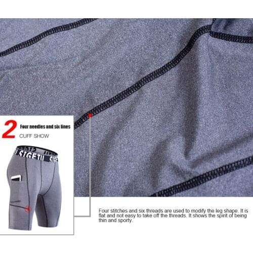 Hot Man Quick-drying Stretch Shorts Running Fitness Sports Gymnastics Training Compression Pants Joggers DO2