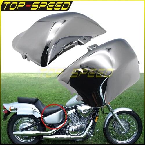 Chrome Left Right Protection Guard Motorcycle Plastic Side Battery Fairing Cover For Yamaha Virago XV535 XV400 XV 535 XV 400