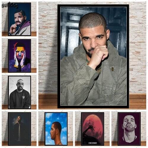 Drake Music Rapper Star Hot Posters and Prints Wall Art Pictures Poster Canvas Painting for Home Decoration