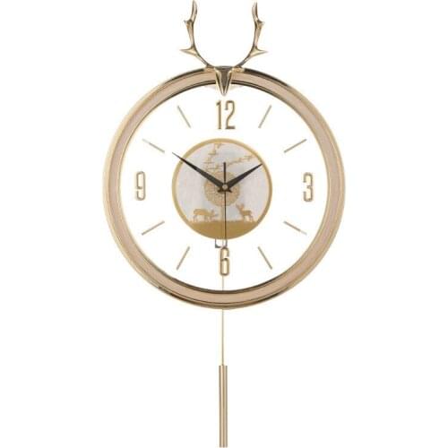 Nordic Wall Clock Luxury Metal Living Room Decoration Mute Wall Watches Home Decor Creative Modern Golden Hollow Dial Mind Gift