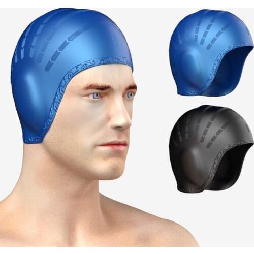 New Flexible Plastic Gel Shower Cap for Men and Women Suitable for Bathing Cap with Long Hair Waterproof Swimming Pool Ear Cap