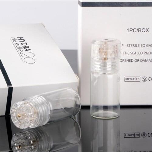 Newest Hydra Needle 20 Aqua Micro Channel Mesotherapy titanium Gold Needle Fine Touch System derma stamp Serum Applicator