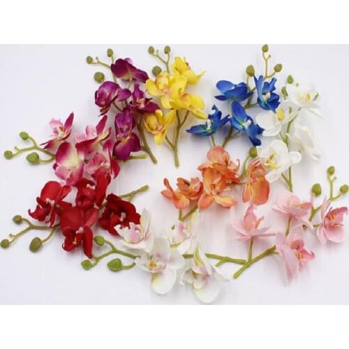 New 1pc Artificial Orchid Flowers Real Touch Artificial Butterfly Orchid flores artificiales Wedding decoration home Decoration