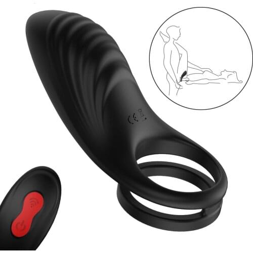 New Penis Ring 9 Vibration Mode Wireless Remote Control Vibrator Rechargeable Waterproof G-spot Silicone Sex Toys For Men Couple