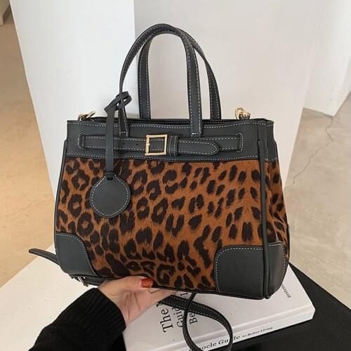 2020 Winter New Big Capacity Leopard Handbags For Women Luxury Fashion Zebra Pattern Messenger Shoulder Bag High Quality hot