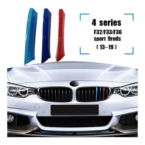 Grille Grill Trim Stripe for BMW X1 F48 F25 X4 F26 X5 E70 F15 X6 E71 3 5 Series E90 F30 F31 F10 F07 GT Upgrade Grill M Style