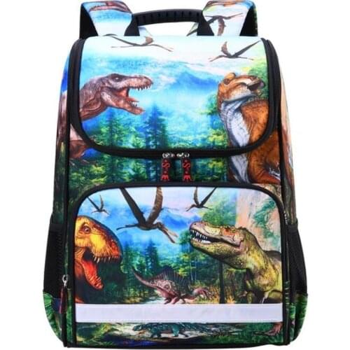 Dinosaur Cartoon School Bag for Boys Kids Backpacks Lightweight Waterproof High Quatily School Backpack for Girls Grade 1-3-6