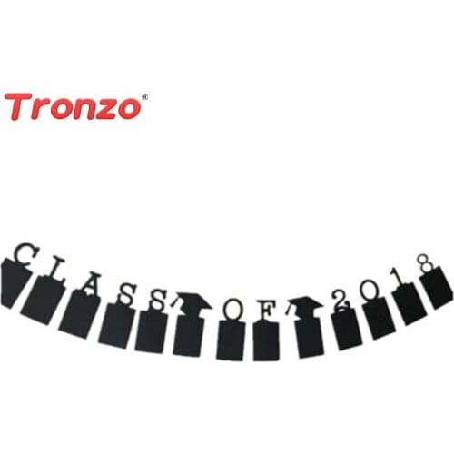 Tronzo New Graduation Photo Banner Graduation Party Supplies Paper Class Of 2018 Bachelor Cap Graduation Photo Flag Party Favors