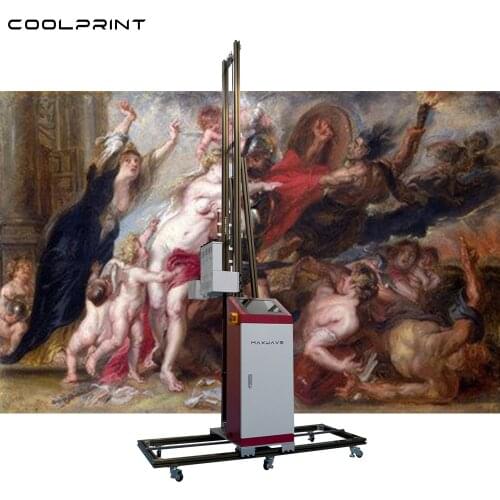 High definition art wall vertical mural 3d wall printer direct to wall printing machine with Dx10
