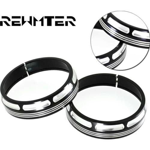 1Pair Burst Collection Trim Ring Accesorios Para Moto Lamps Harley Touring Electra Glide Street Glide interstrip Fog Lamp Cover