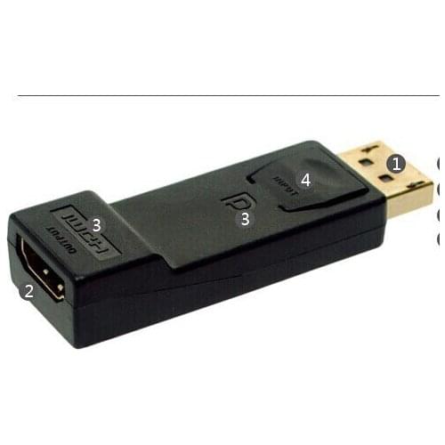 100pcs Displayport DP To HDMI Cable Converter Adapter Gold-plated Male to Female Adapter for HDTV PC F4tKl DHL Shipping