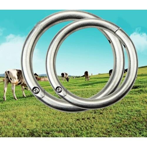 2 Sets/lot Farm Livestock Cattle Ox Nose Ring Large Number Cattle Baoding Machine Cow Nose Clip Cow Farm Animal Equipment