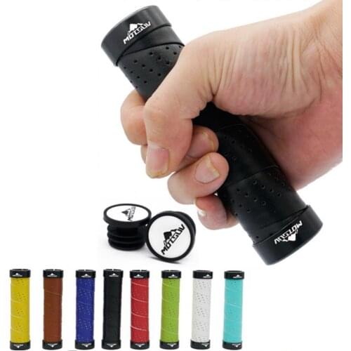 2Pcs Riding Bilateral Locking Handle Bar Protective Sleeve Anti-slip Bilateral Locking Through-hole Handlebar Cover for MTB